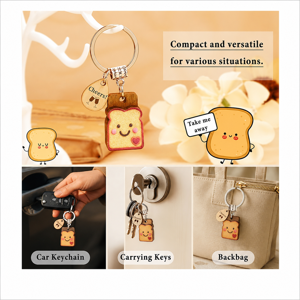 Toast Keychain for Girls, New Beginnings Gifts Next Chapter