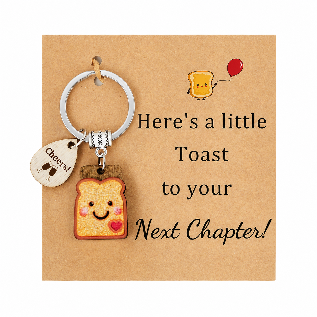 Toast Keychain for Girls, New Beginnings Gifts Next Chapter