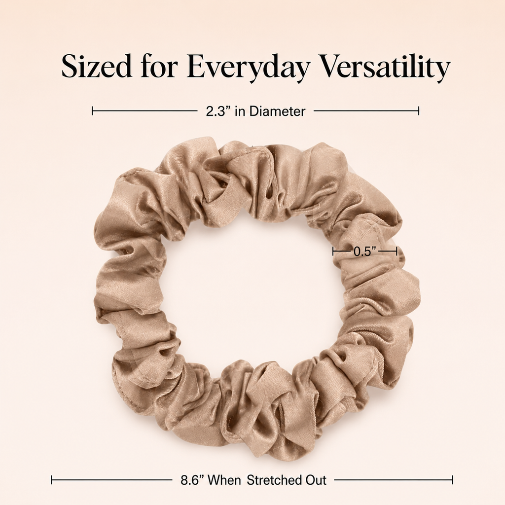 Ultra-Petite Satin Scrunchies for Women - No Crease, Frizz-Free Sleep | Softer Than Silk Scrunchies-Eucalyptus