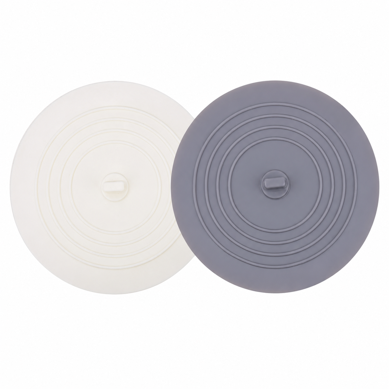 Tub Stopper 2 Pack, 6 inches Large Silicone Drain Plug Hair Stopper Flat Suction Cover