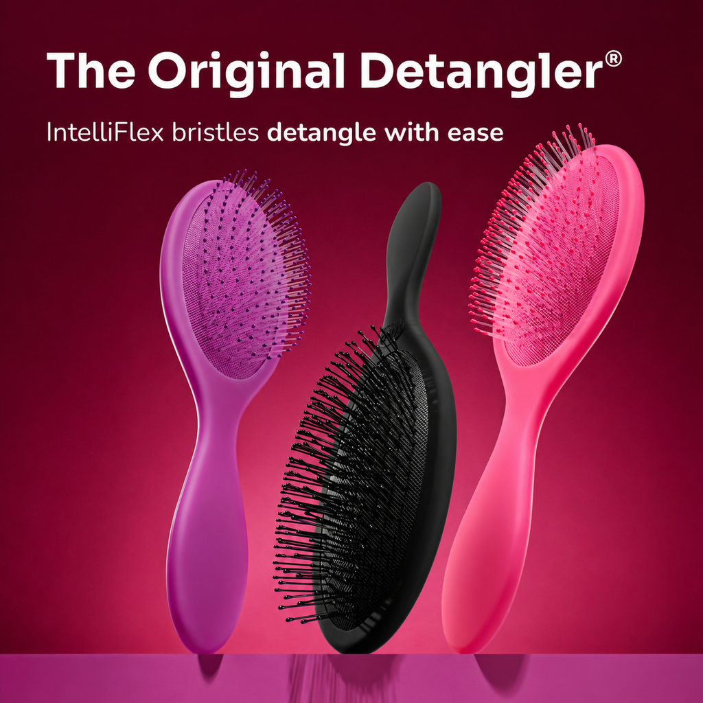Detangling Brush, Original Detangler Brush (Sky) - Wet & Dry Tangle-Free Hair Brush for Women & Men