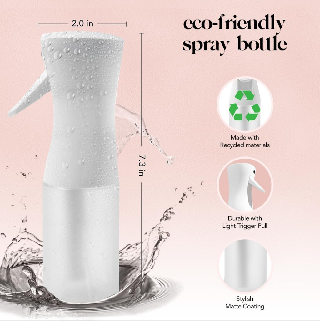 Continuous Spray Bottle for Hair– Terracotta, 150ml-White