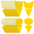 Fruit Fly Traps Fungus Gnat Traps Yellow Sticky Bug Traps 36 Pack No Harm and Odorless for Indoor Outdoor Use Protect The Plant
