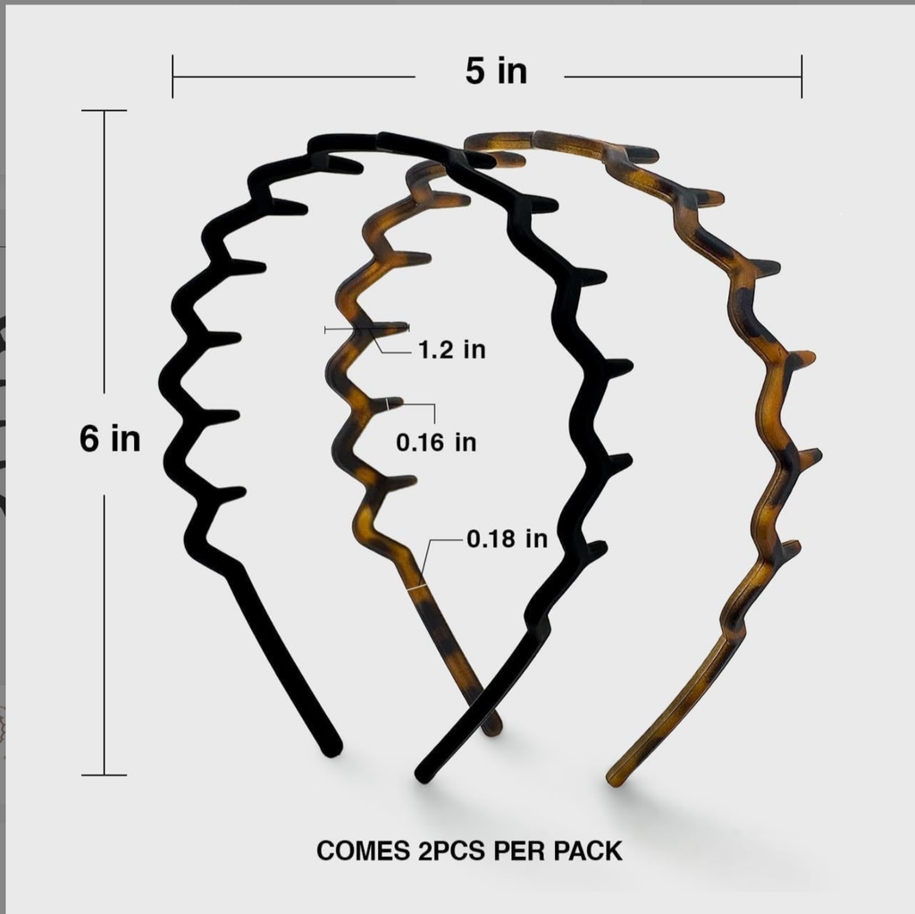 DottiGlow Wave Grip Headband 2-Pack